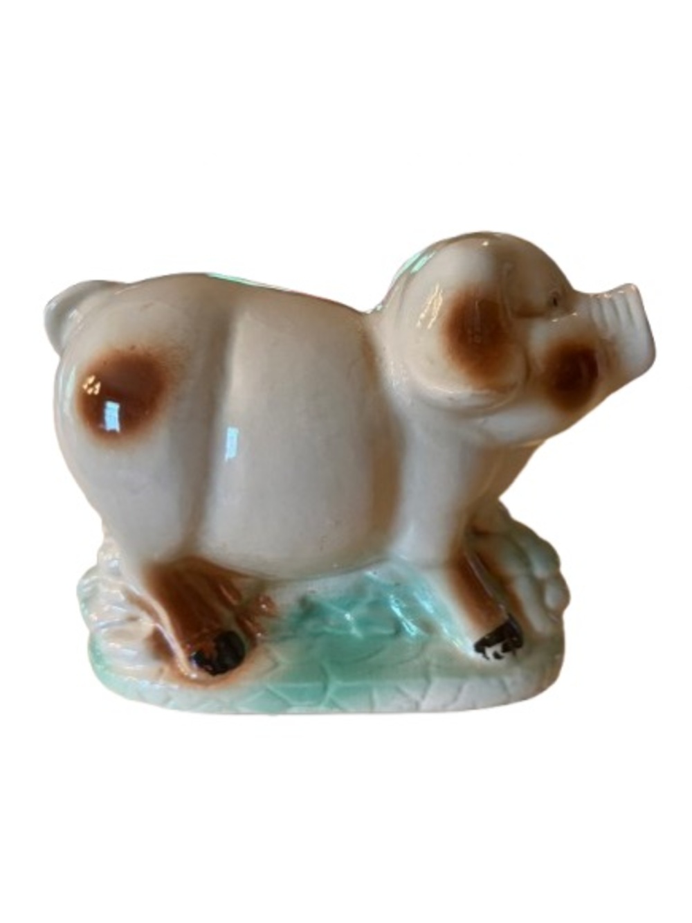 Vintage K's Collection Ceramic Spotted Pig Figurine #4026 Country Farmhouse